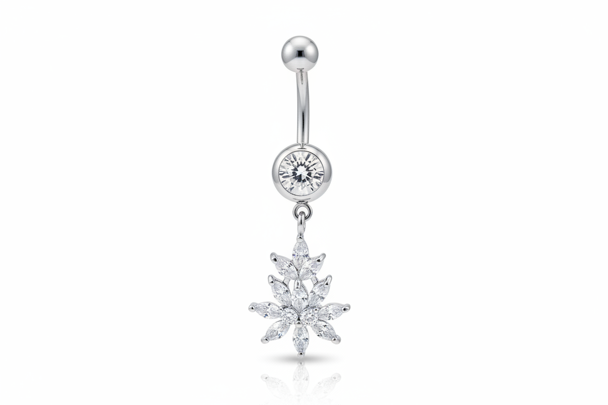 Zircon Decor Navel Belly Ring