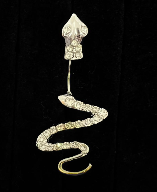 Rhinestone Snake Decor Navel Belly Ring