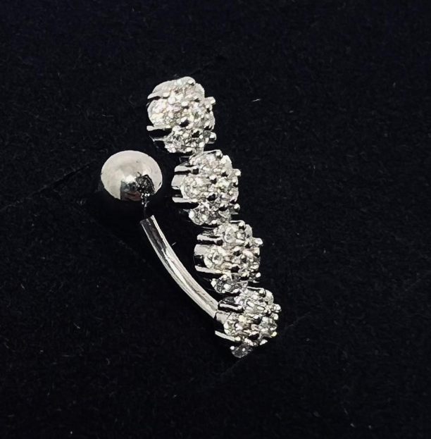 Silver 925 Reverse Belly Ring