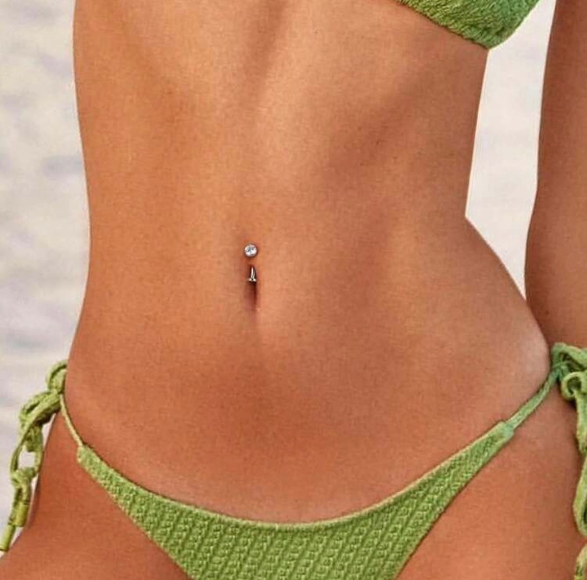 G23 Titanium 14G Floating Belly Piercing