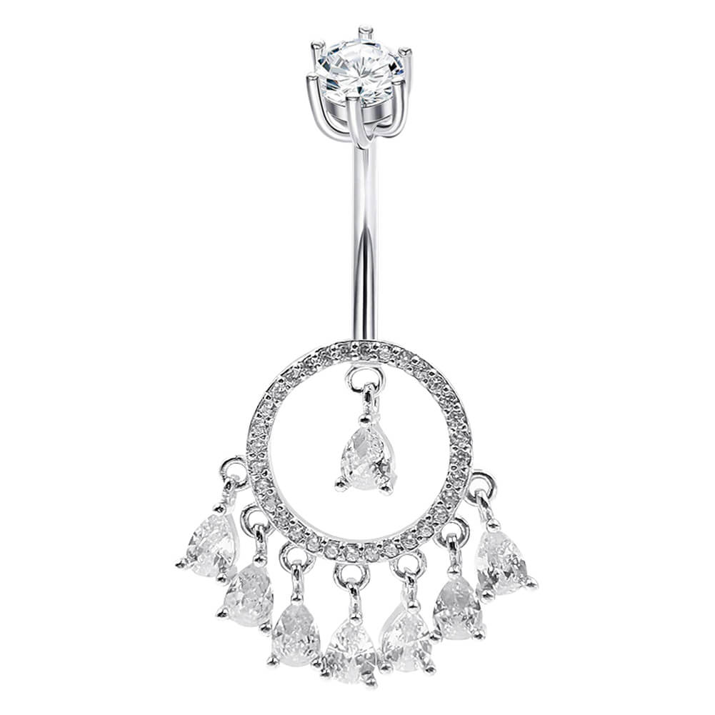 Silver 925 Bohemain Belly Ring