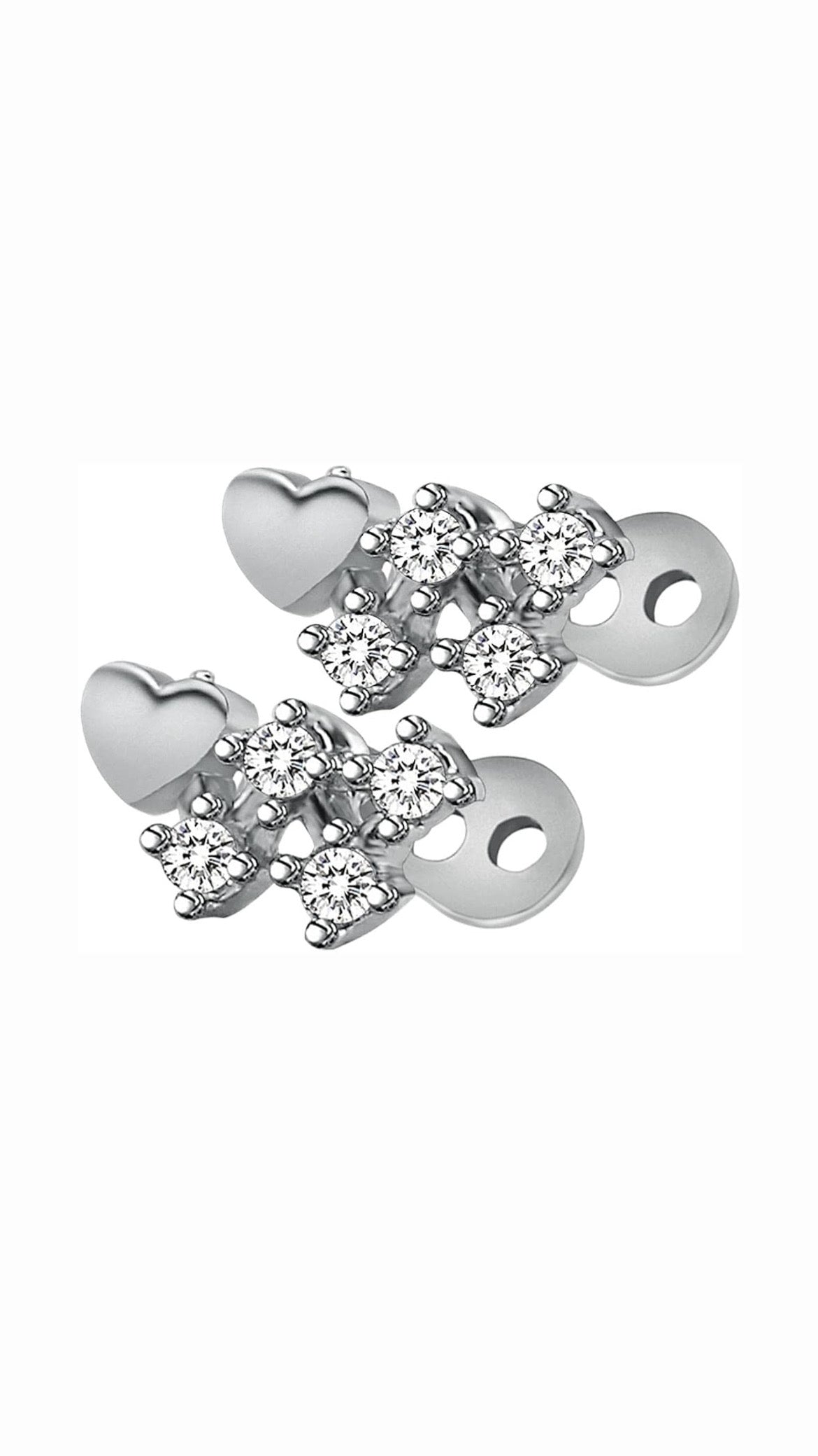 Heart With 4 Strass Dots Dermal Piercing