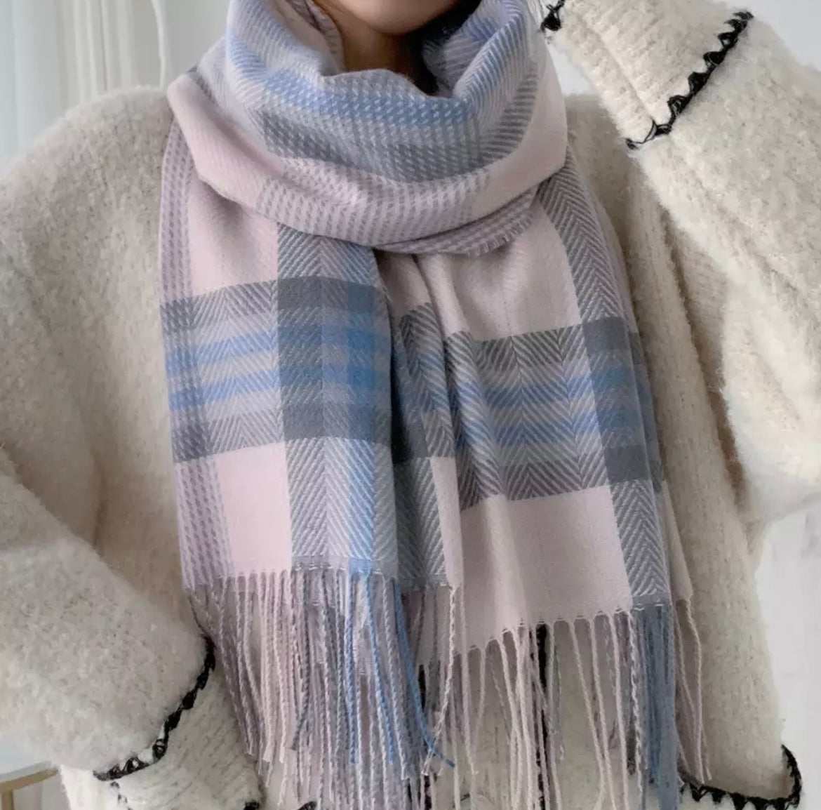 Lucian Pink Winter Scarf