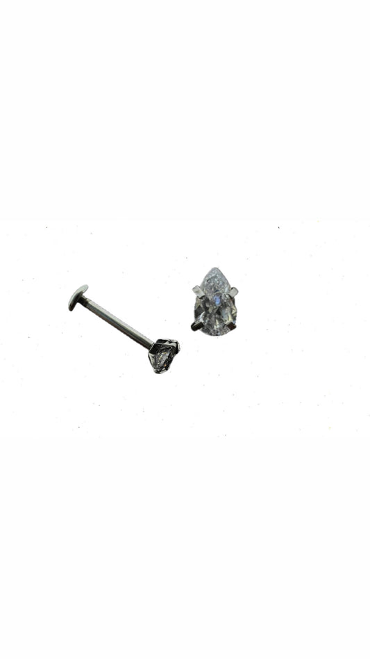 Water Drop Stud Ear Piercing
