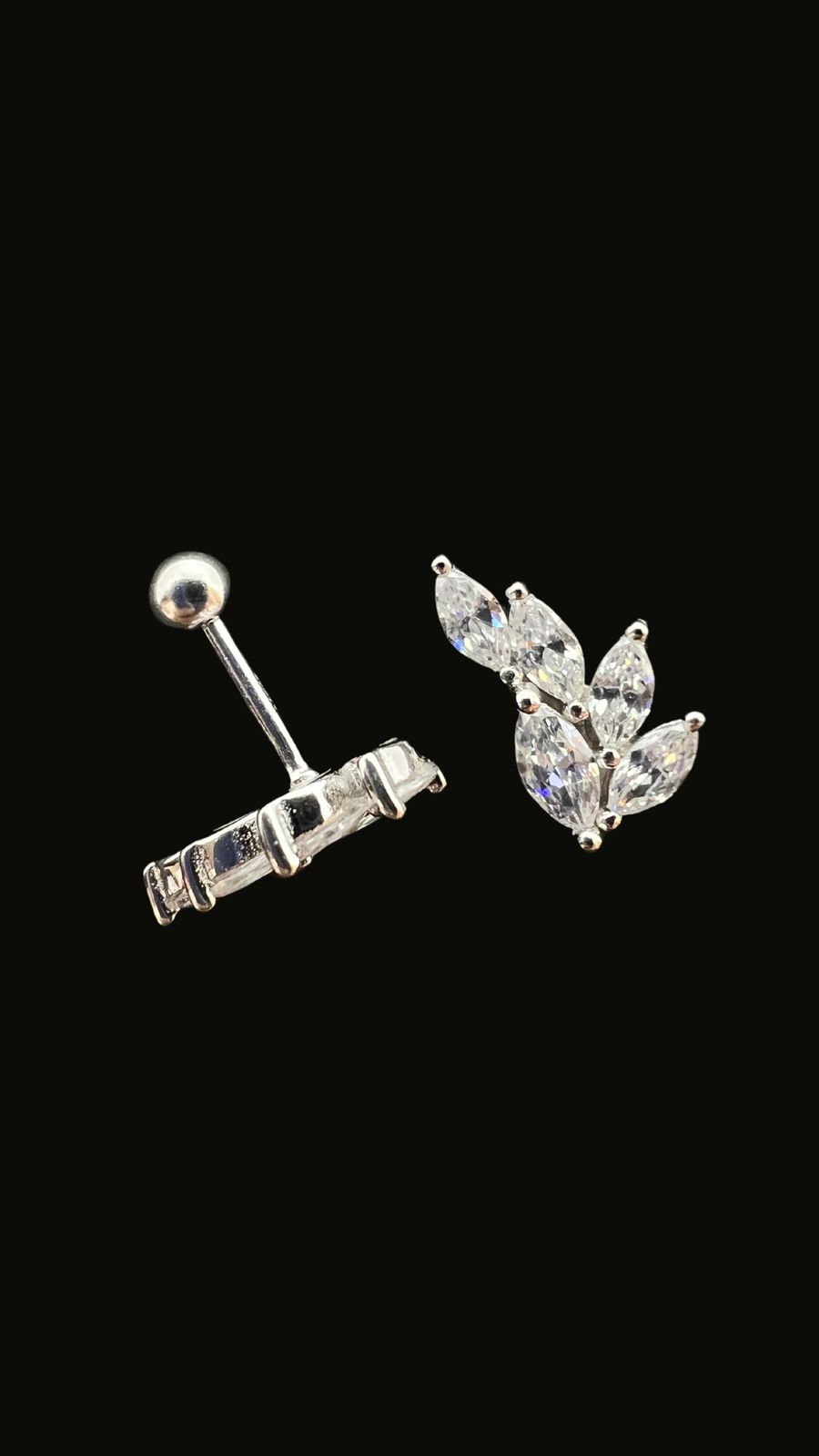 Stainless Steel Leaf Decor Helix Ear Piercing