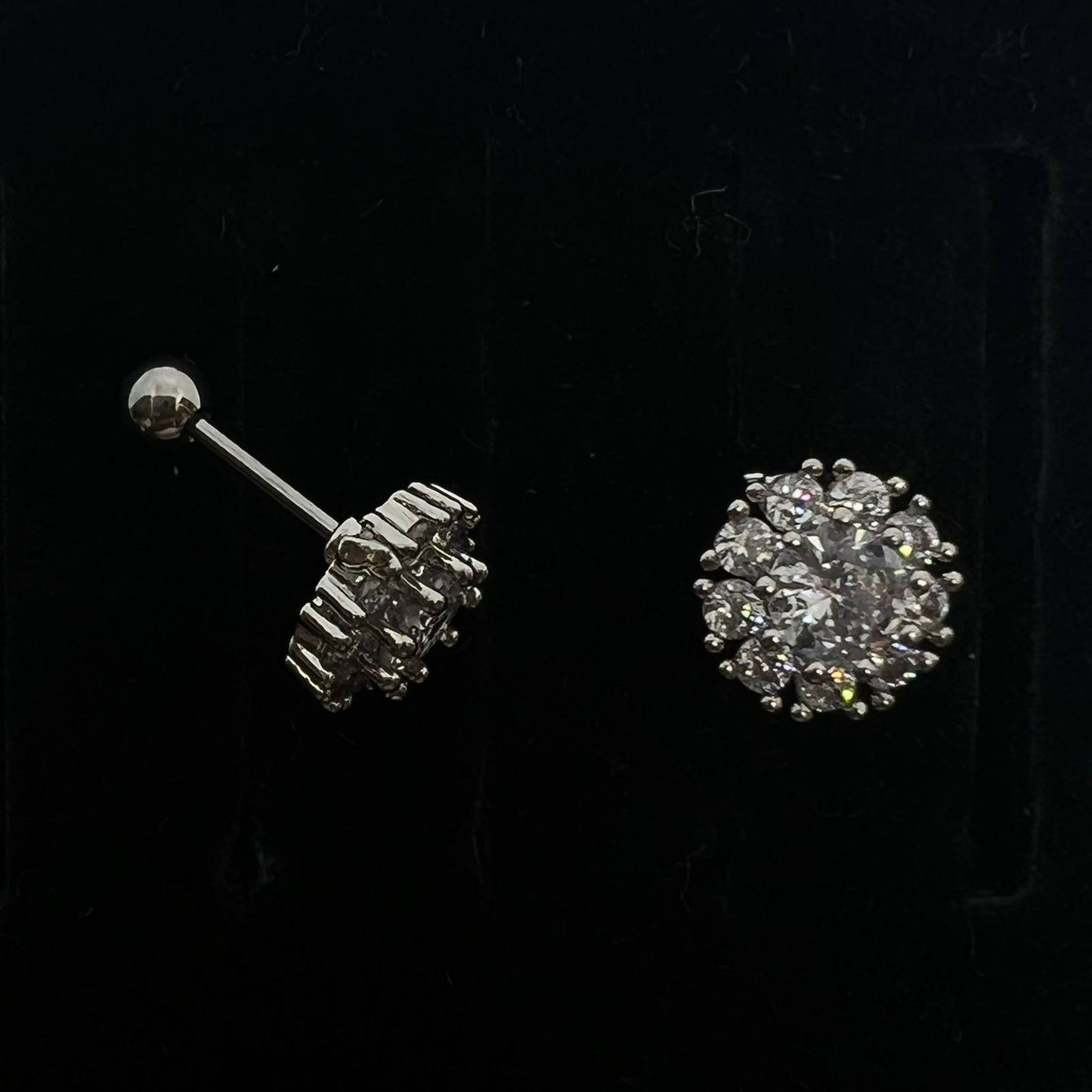 Stainless Steel Flower Ear Piercing