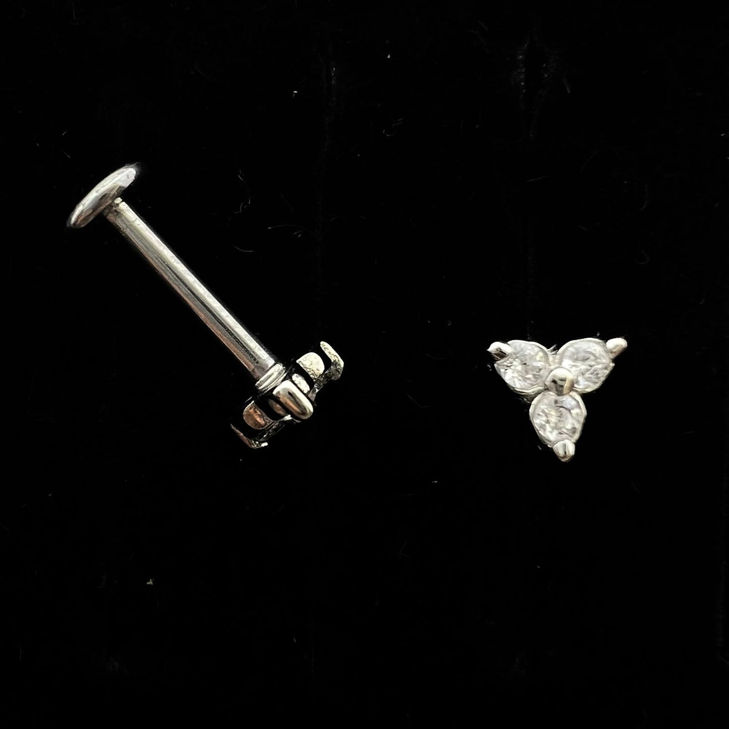 Flower Flatback Stainless Steel Ear Piercing