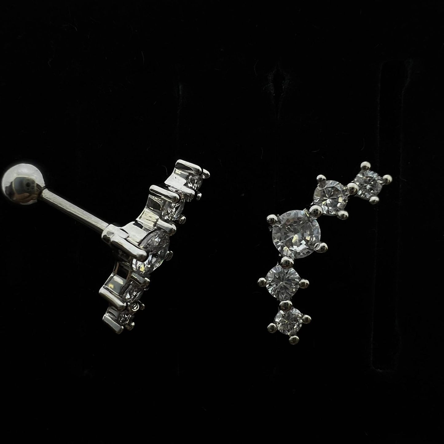 Helix/Conch 5 Stones Stainless Steel Ear Piercing