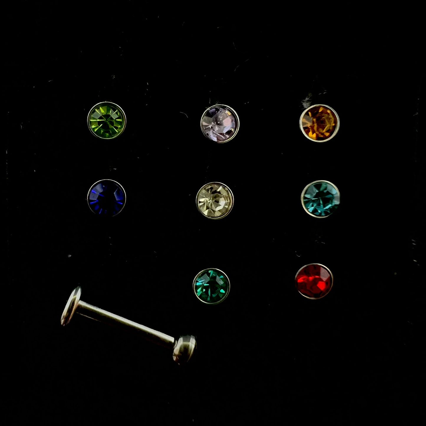 Colored Studs Flatback Ear Piercing