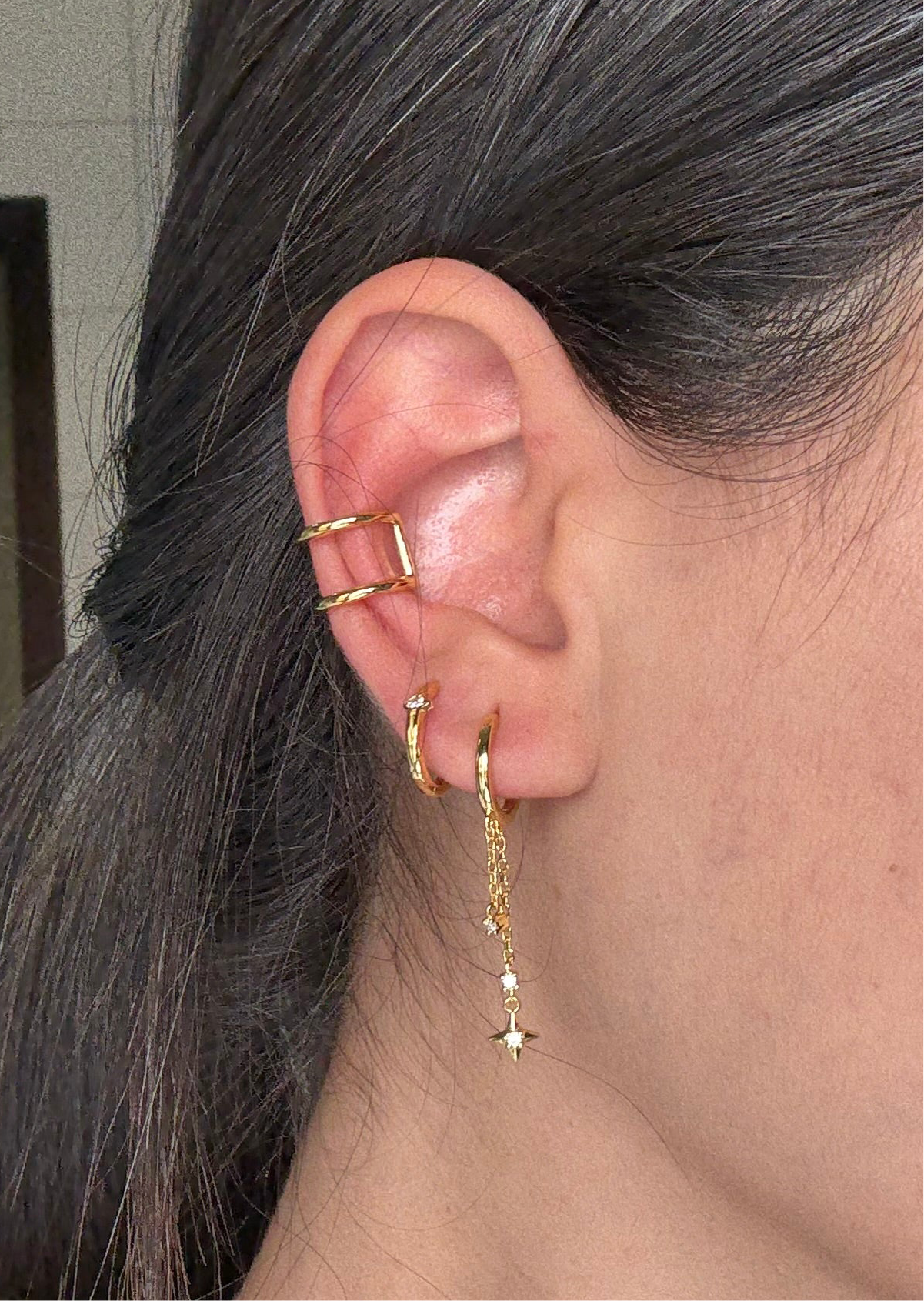 Single S925 Fake Ear Cuff Ear Piercing