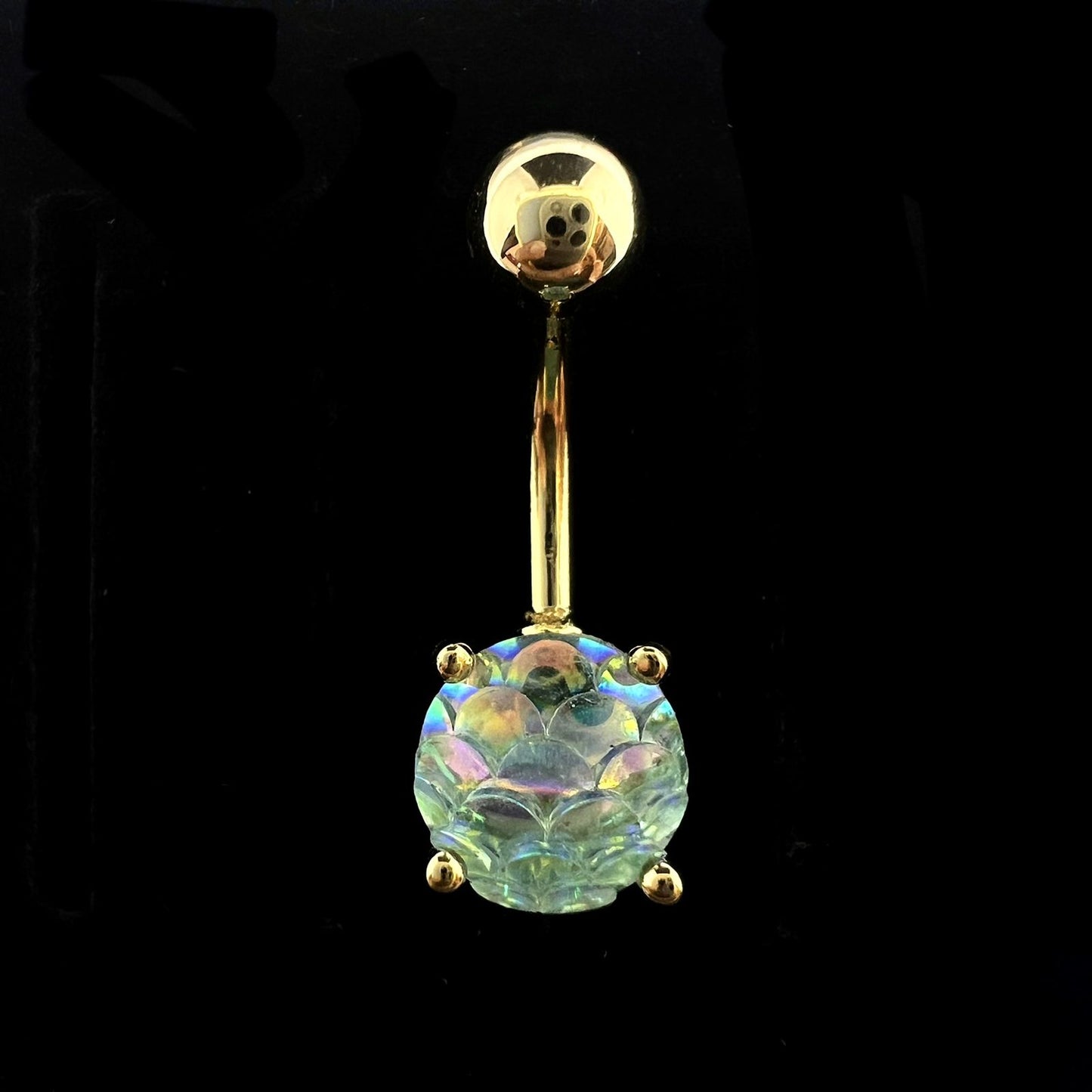 Gold Fishscale Belly Ring