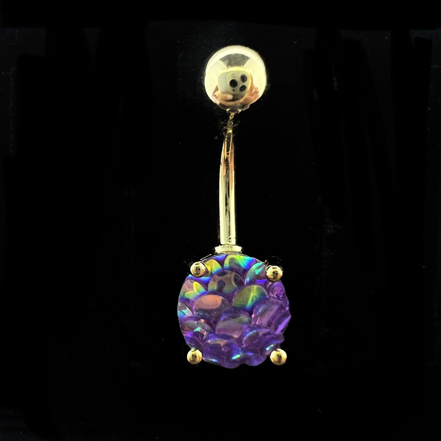 Gold Fishscale Belly Ring