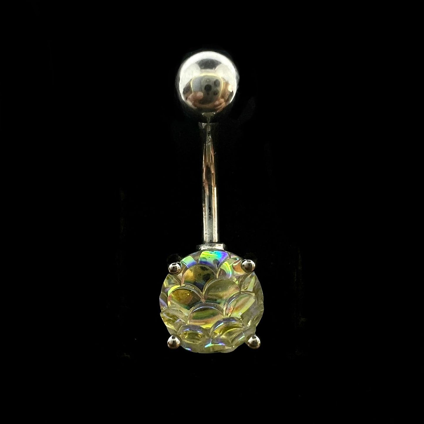 Silver Fishscale Belly Ring