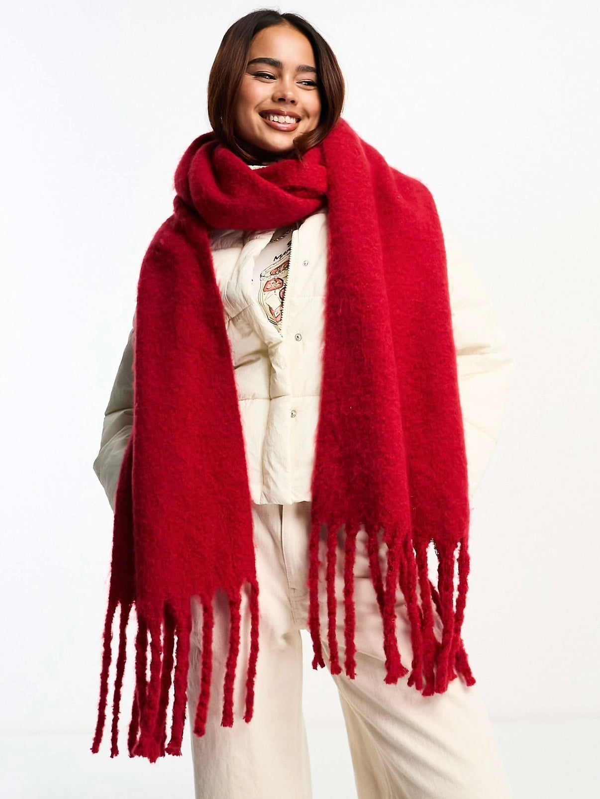 Mikasa Red Winter Scarf