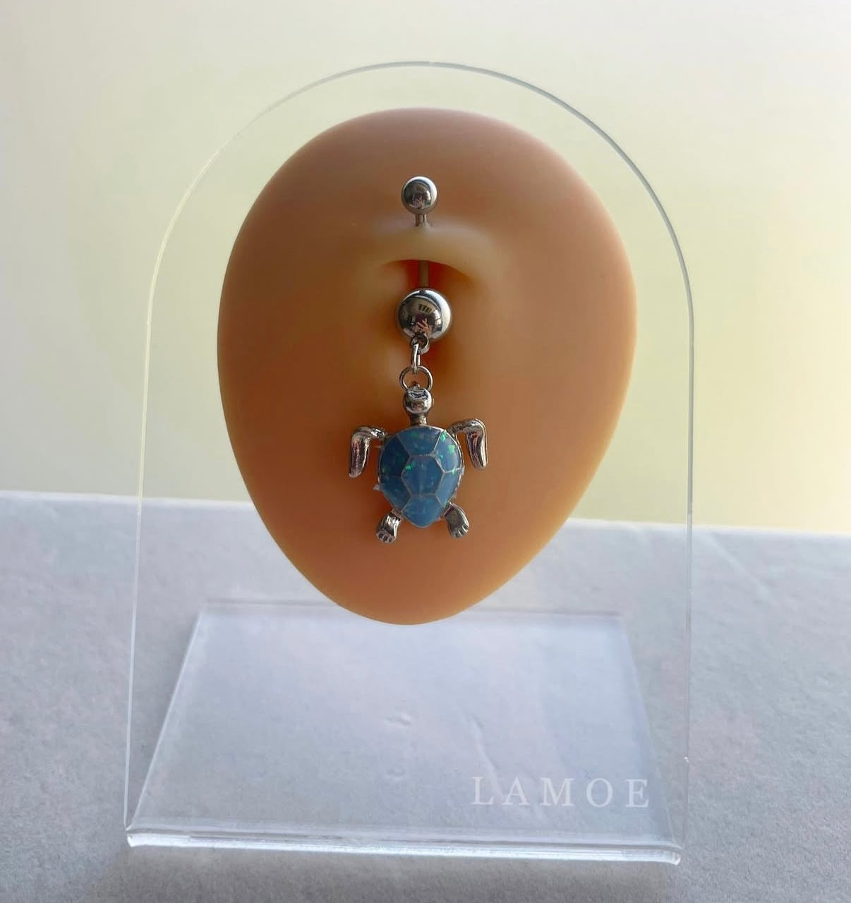 Blue Turtle Belly Piercing