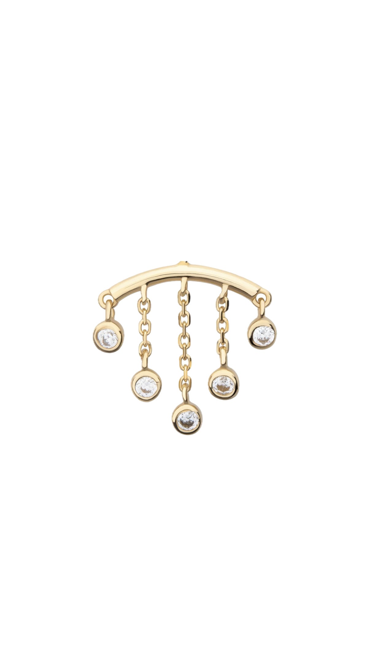 Single Silver 925 Hidden Helix Ear Piercing
