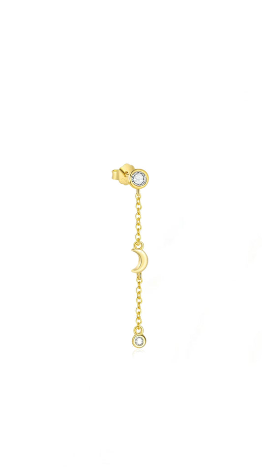 Single S925 Moon Chain Ear Piercing