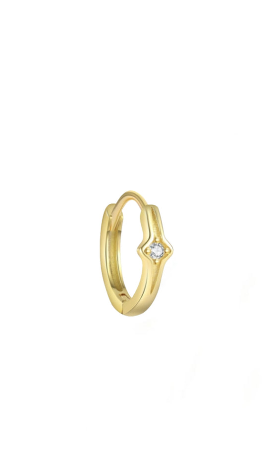 Single S925 Stud Hoop Ear Piercing