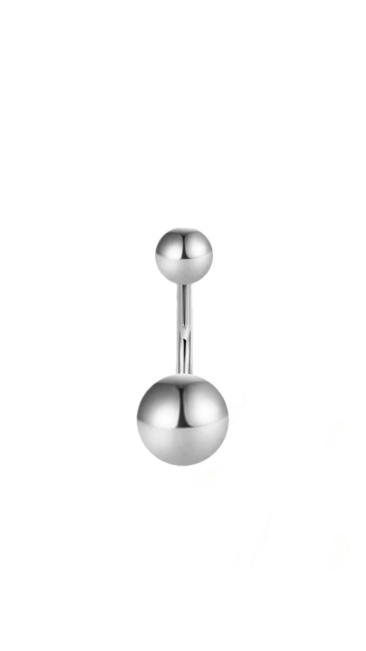 Silver Metallic Basic Decor Belly Ring