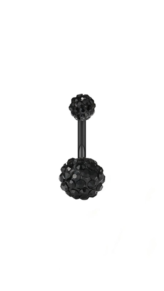 Black Disco Ball Belly Ring