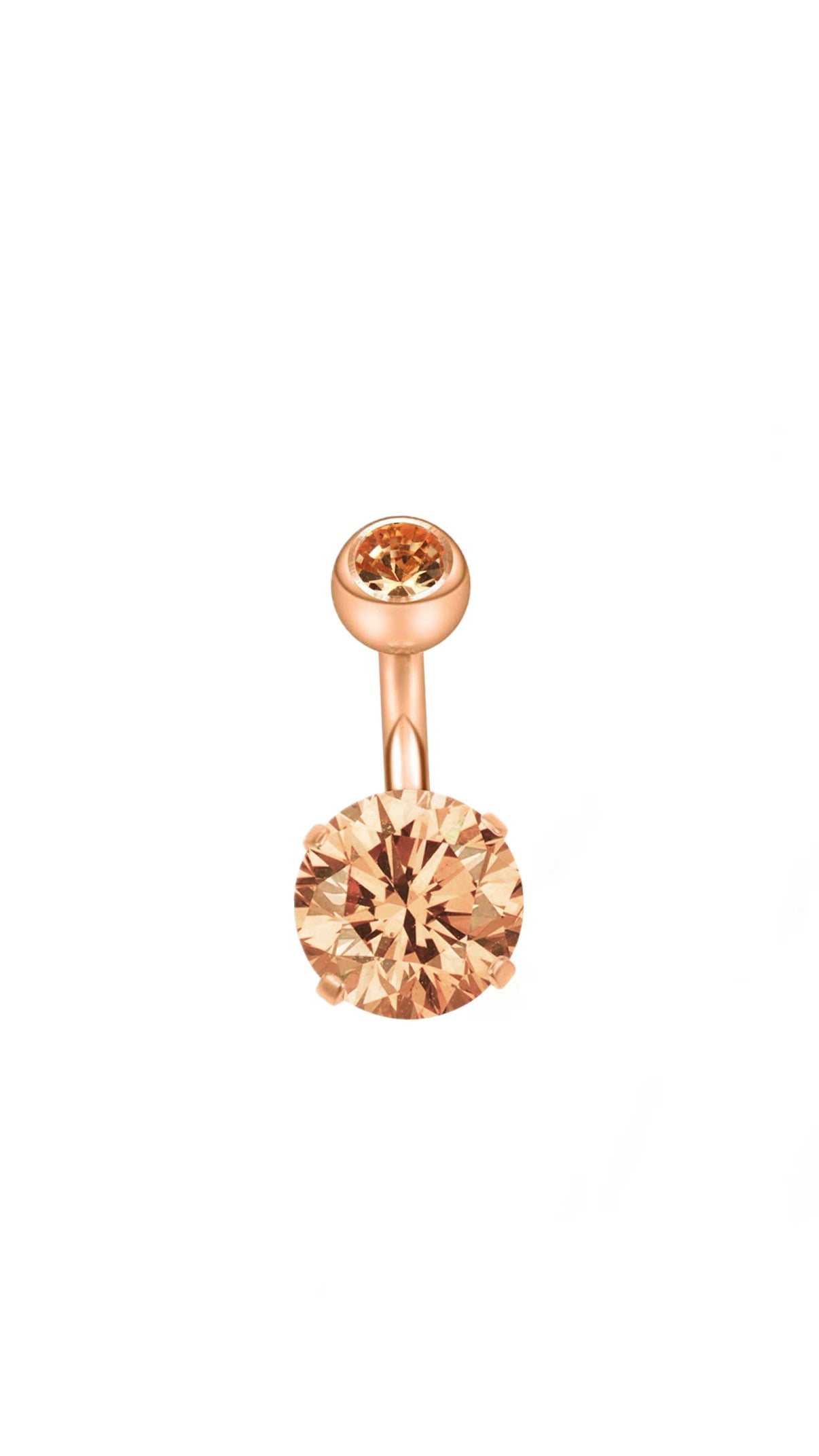 Rosegold Short Axe Basic Belly Ring