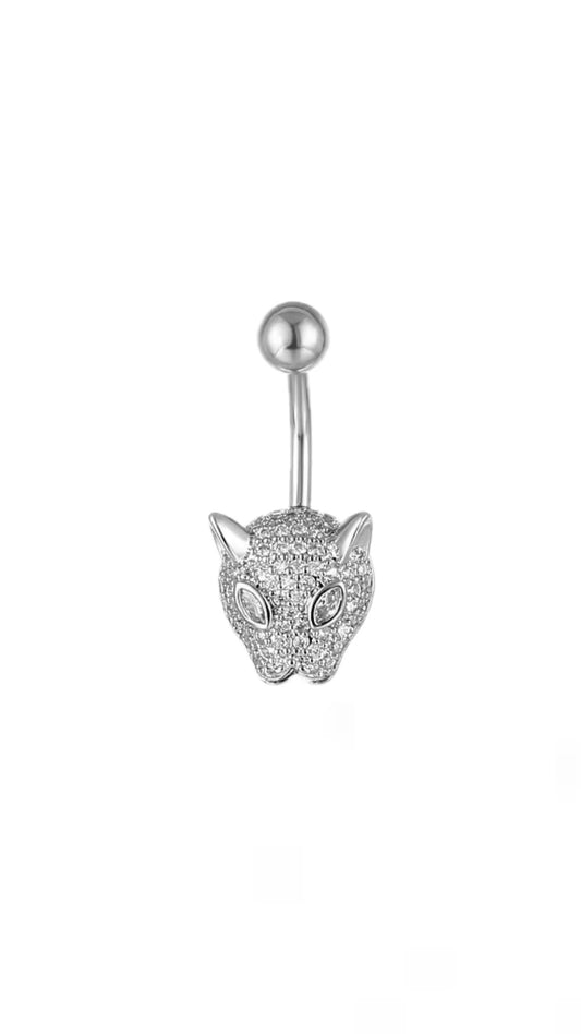 Zircon Leopard Decor Navel Belly Ring