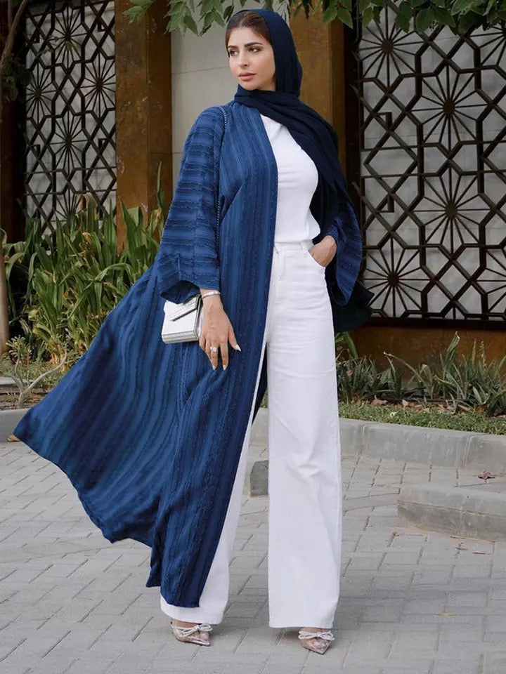 SULTANA Woven Open Abaya