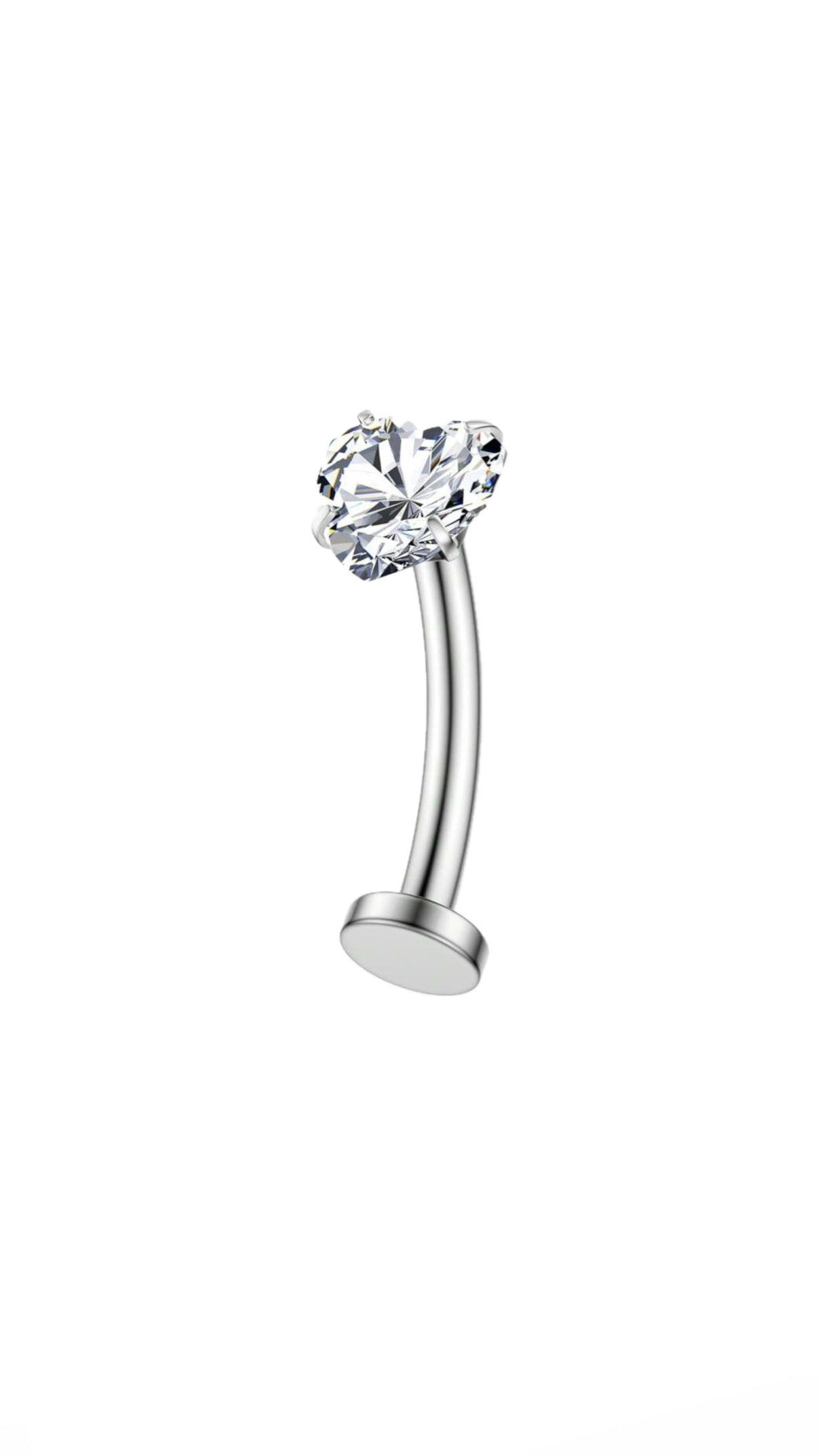 G23 Titanium Heart Floating Belly Piercing