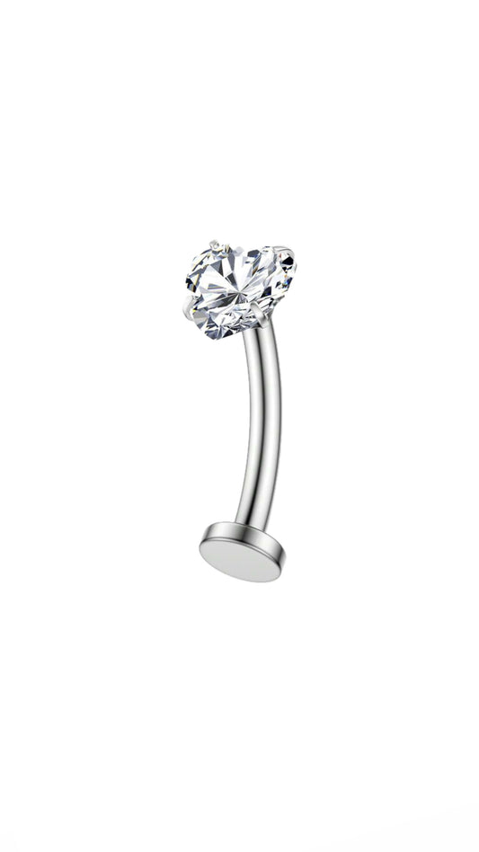 G23 Titanium Heart Floating Belly Piercing