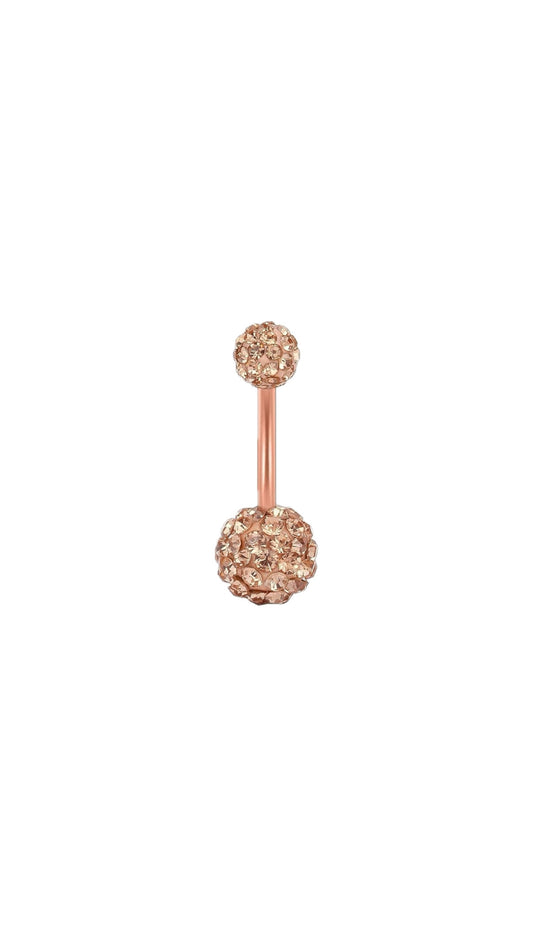 Rhinestone Disco  Decor Belly Ring