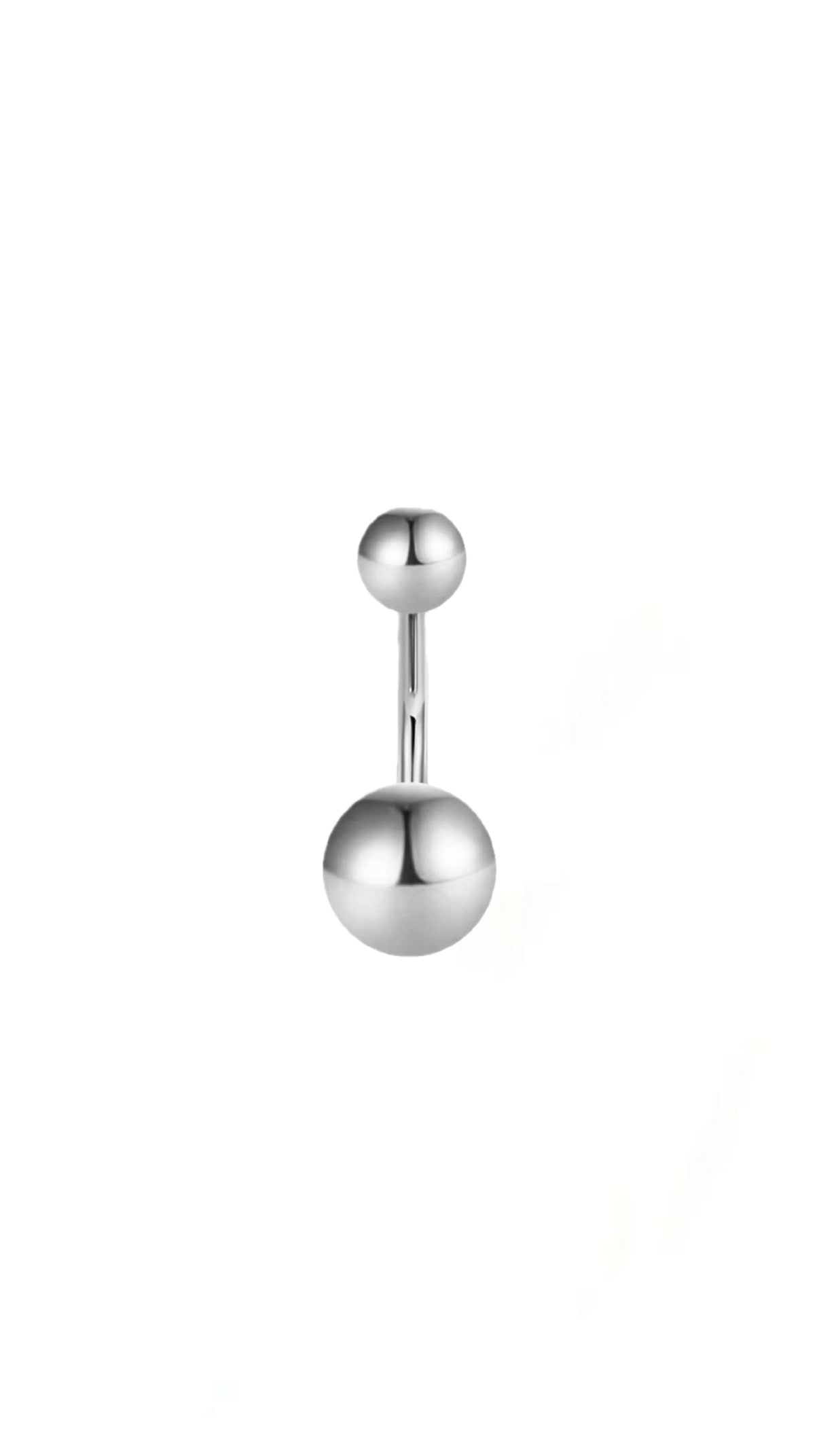 Silver Metallic Basic Decor Belly Ring