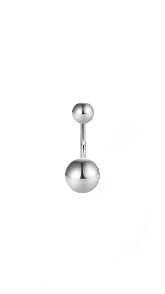 Silver Metallic Basic Decor Belly Ring