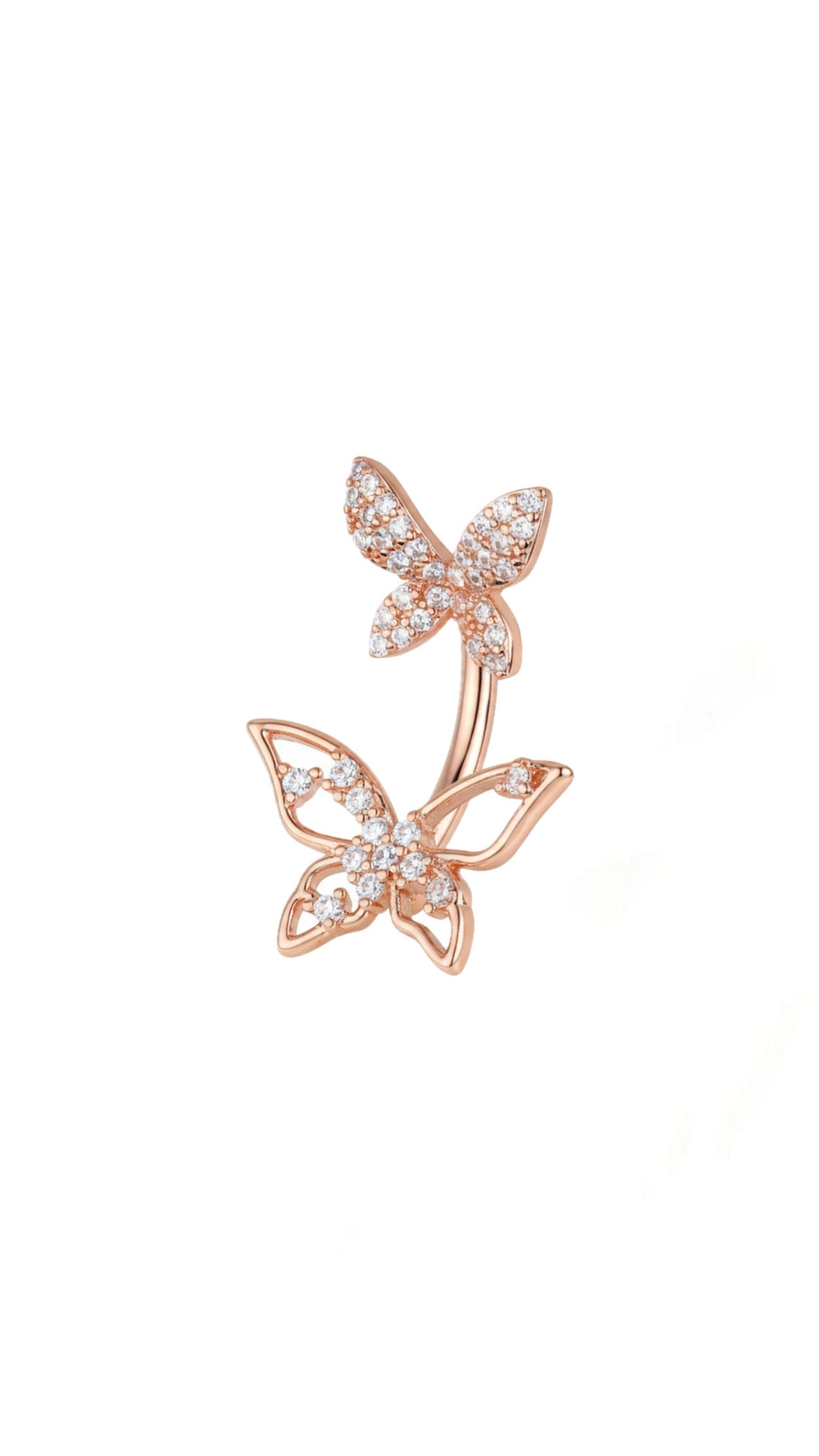 Double Butterfly Belly Ring