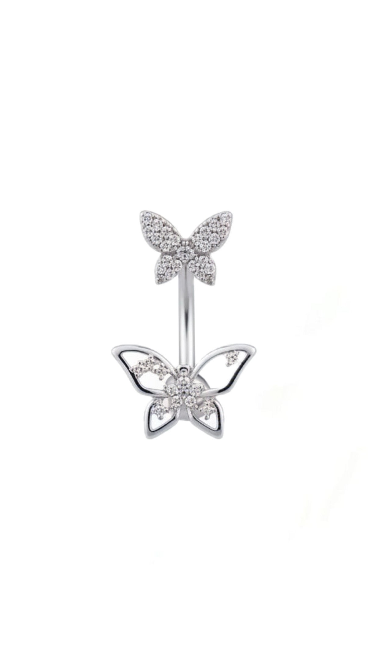 Double Butterfly Belly Ring