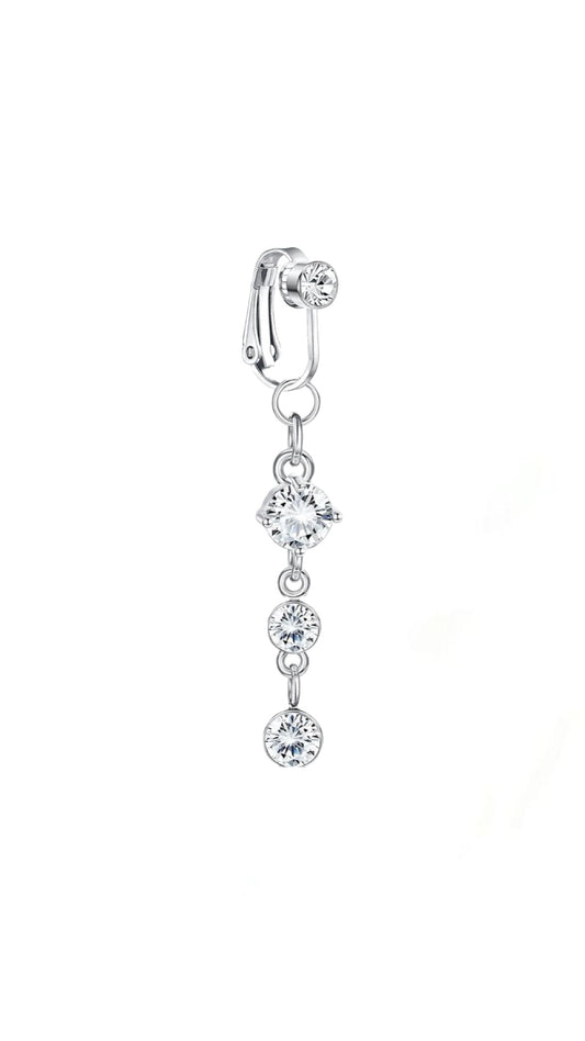 Rhinestone Decor Fake Belly Piercing