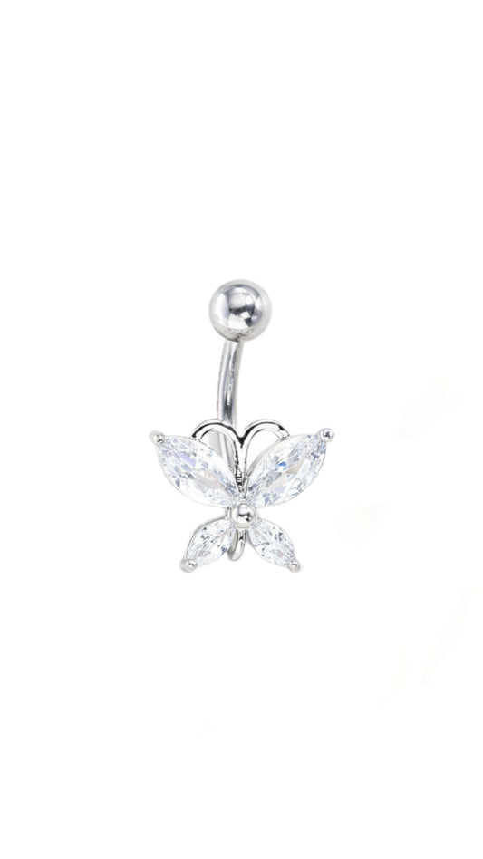 Zircon Butterfly Navel Belly Piercing