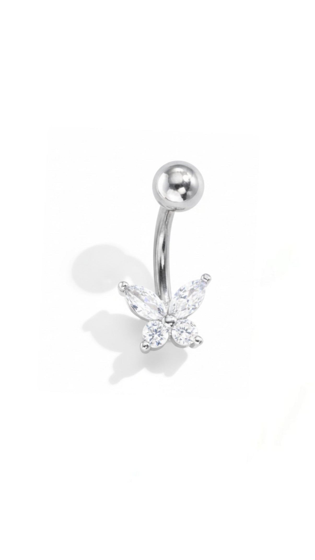 Zircon Butterfly Navel Belly Piercing
