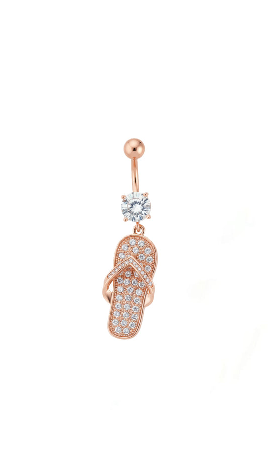 Zircon Slipper Charm Navel Belly Piercing