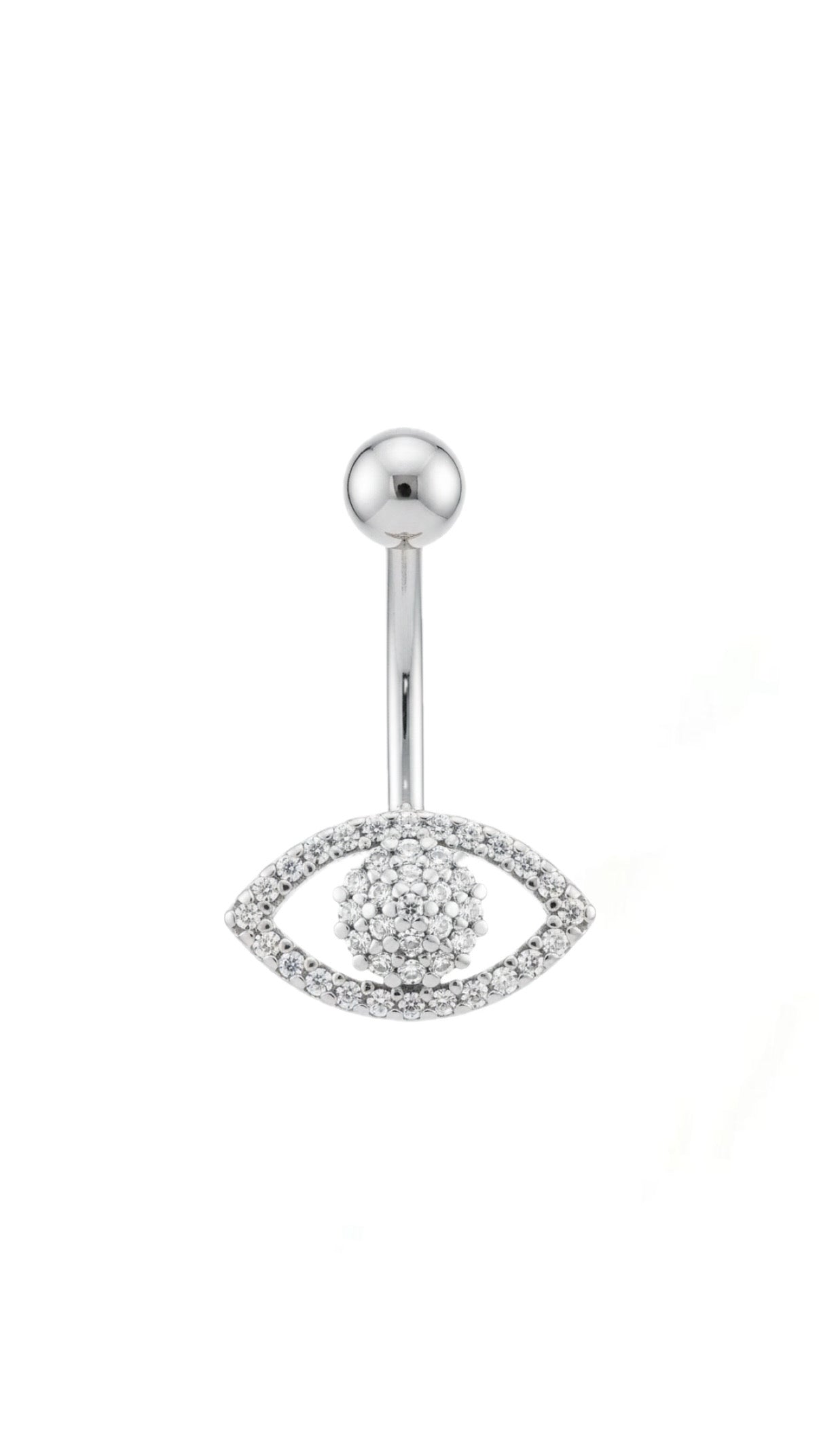 Rhinestone Eye Charm Navel Belly Ring
