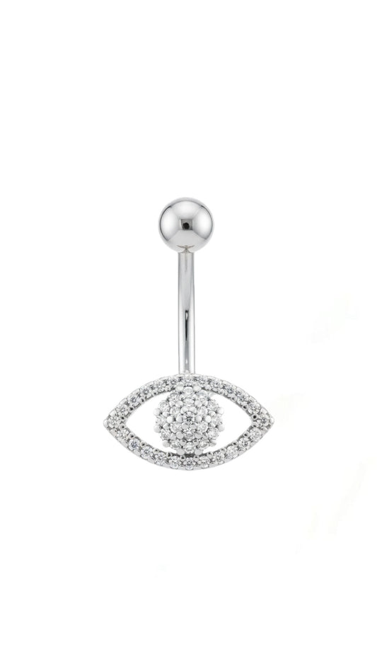 Rhinestone Eye Charm Navel Belly Ring