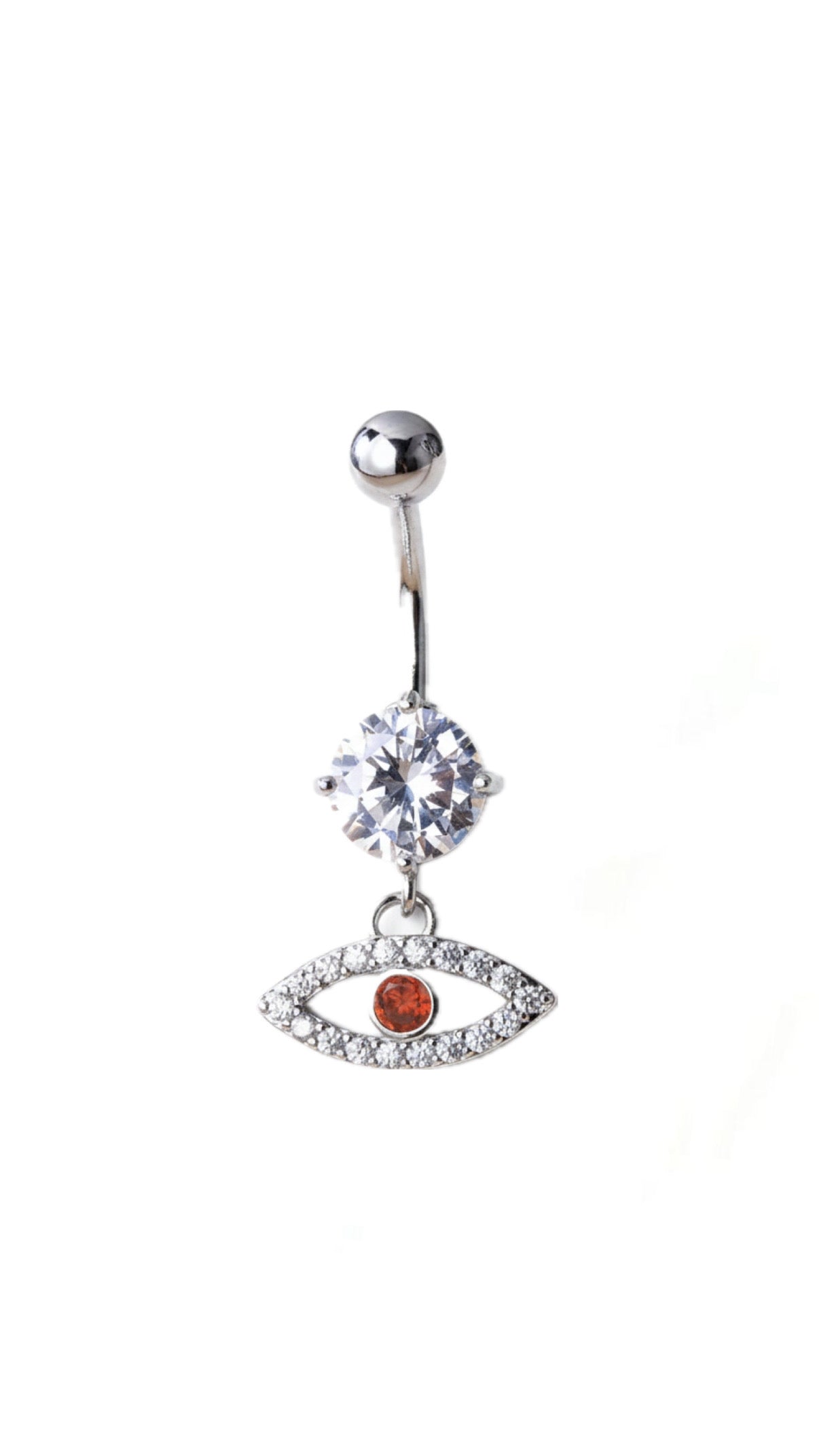Rhinestone Eye Charm Navel Belly Stud