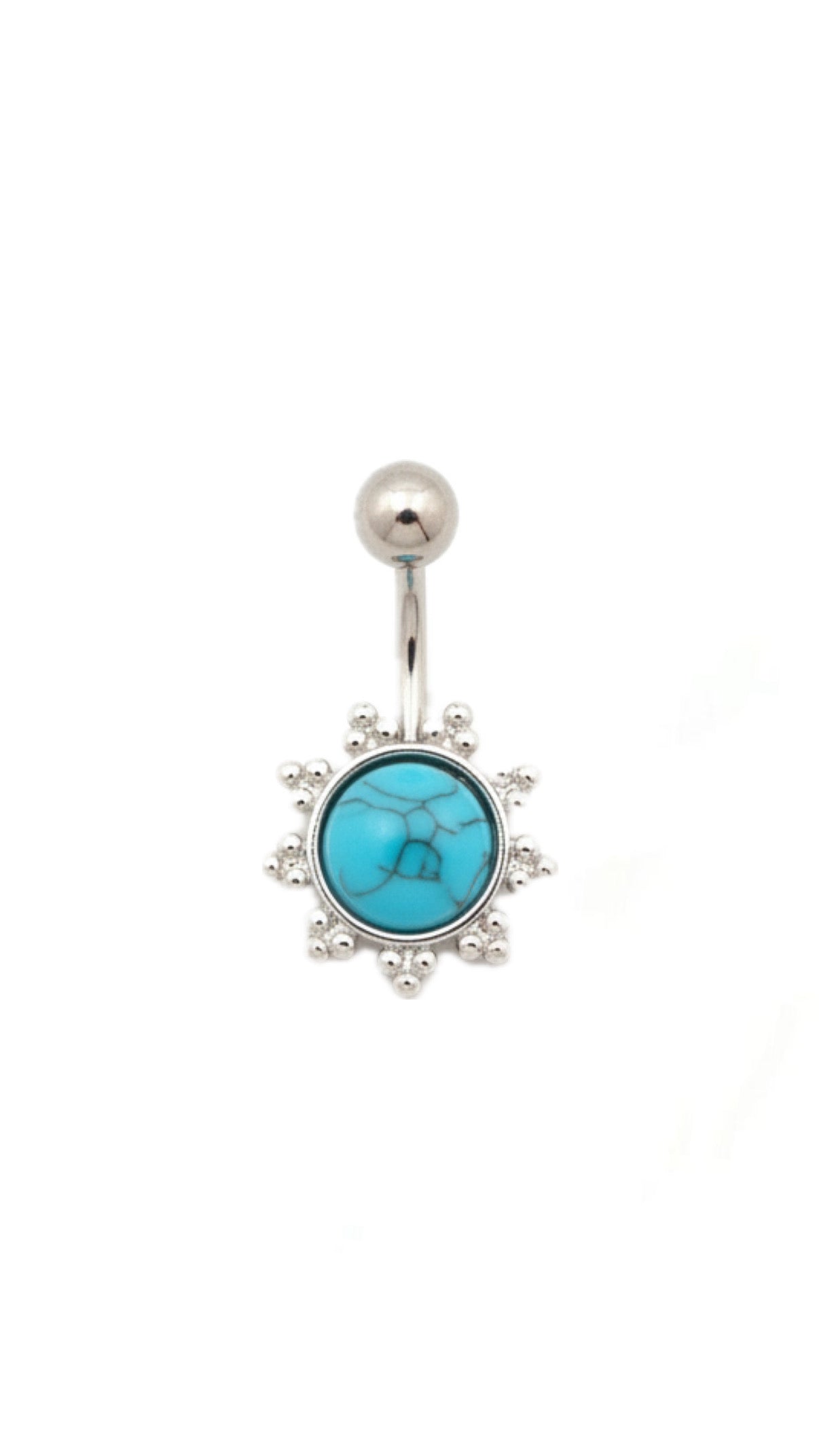 Turquoise Sun Belly Piercing