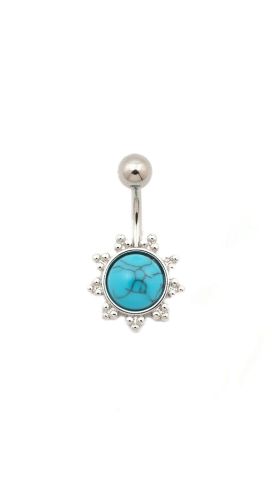 Turquoise Sun Belly Piercing