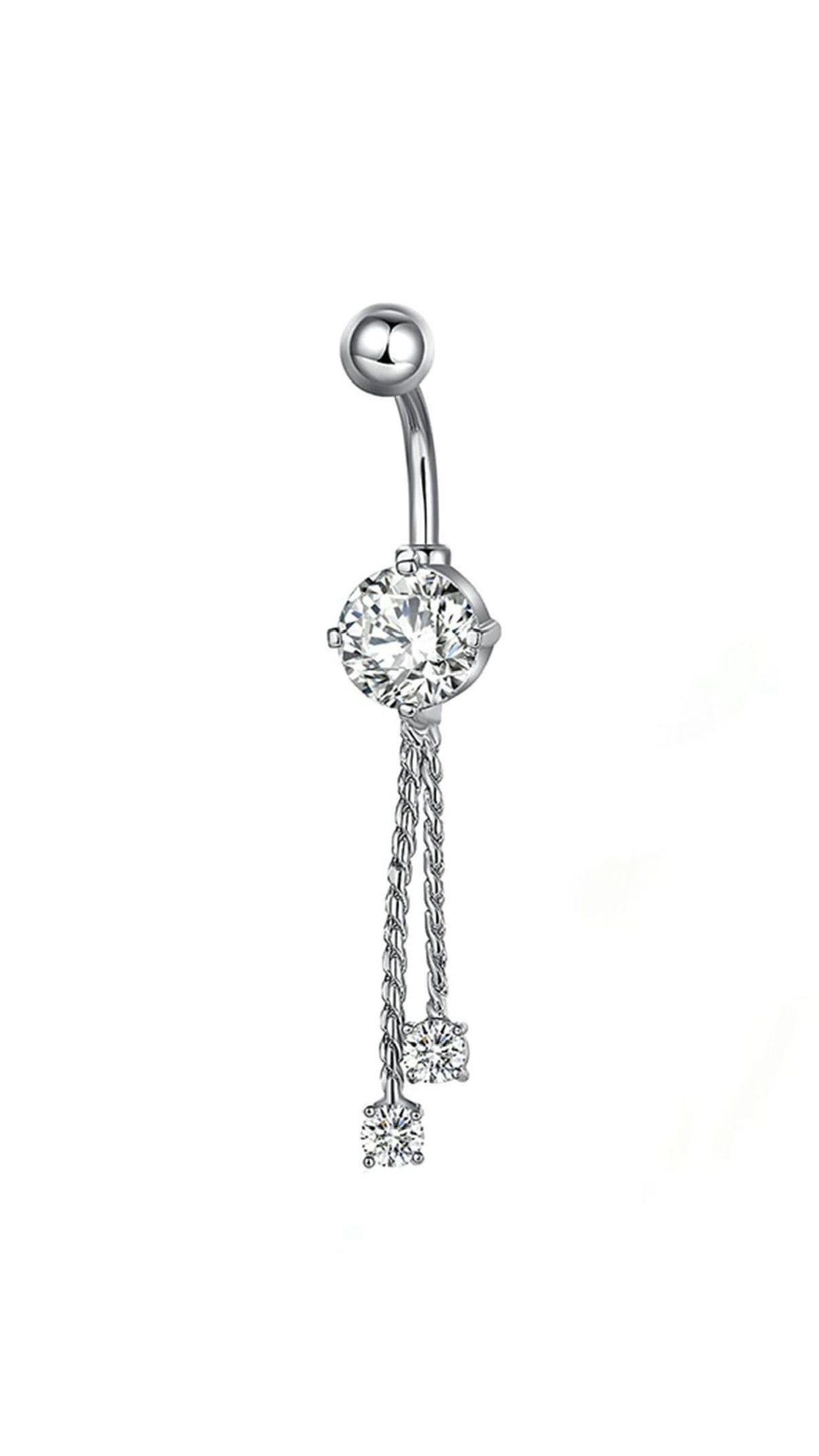 Hanging Cubic Zirconia Belly Ring