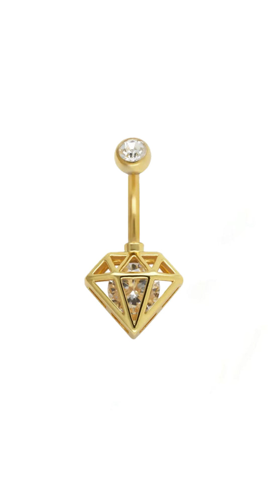 Diamond Shape Decor Navel Belly Ring