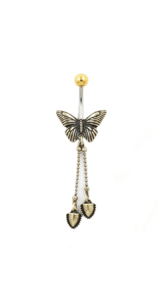 Butterfly & Geometric Decor Navel Belly Ring