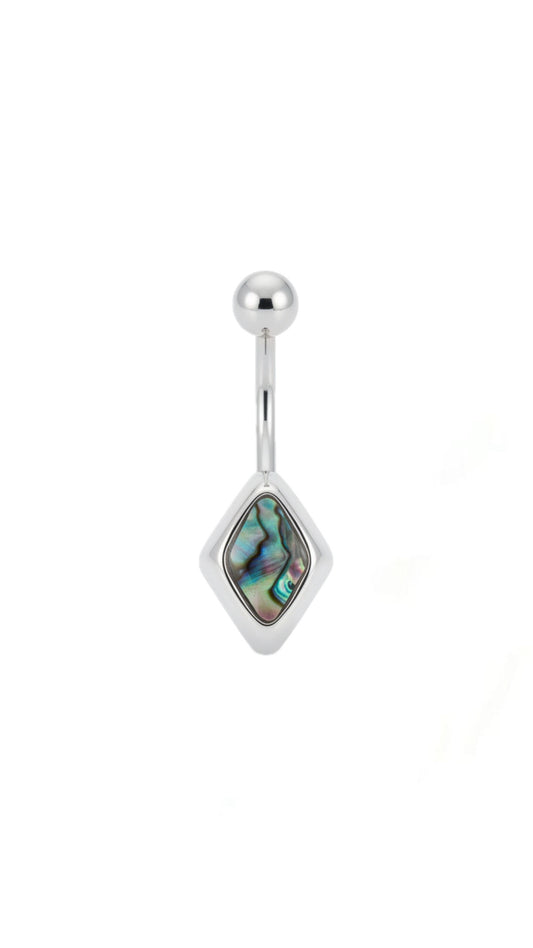 Rhinestone Rhombus  Decor Navel Belly Ring