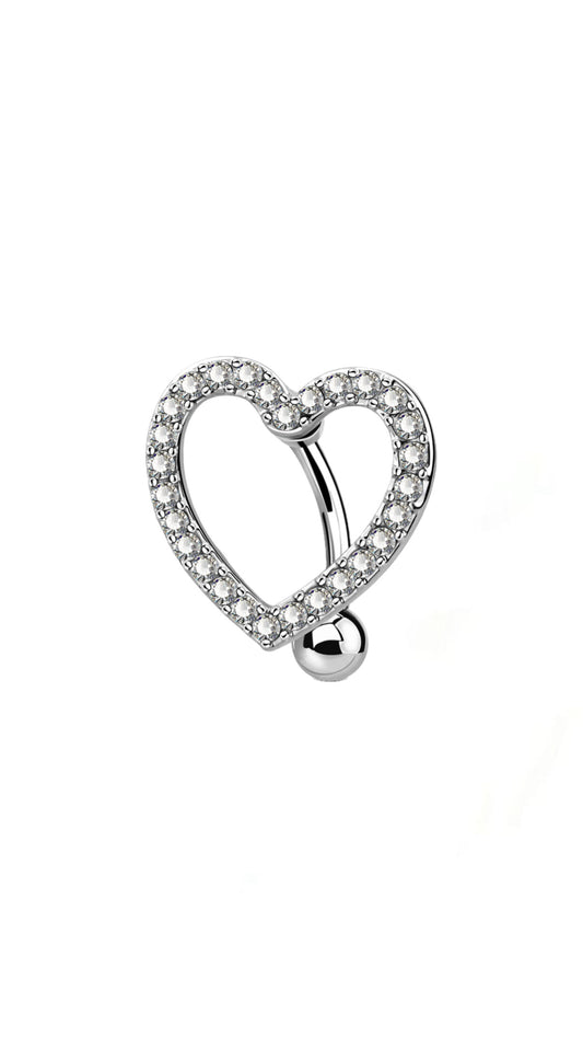 Reverse Heart Belly Ring