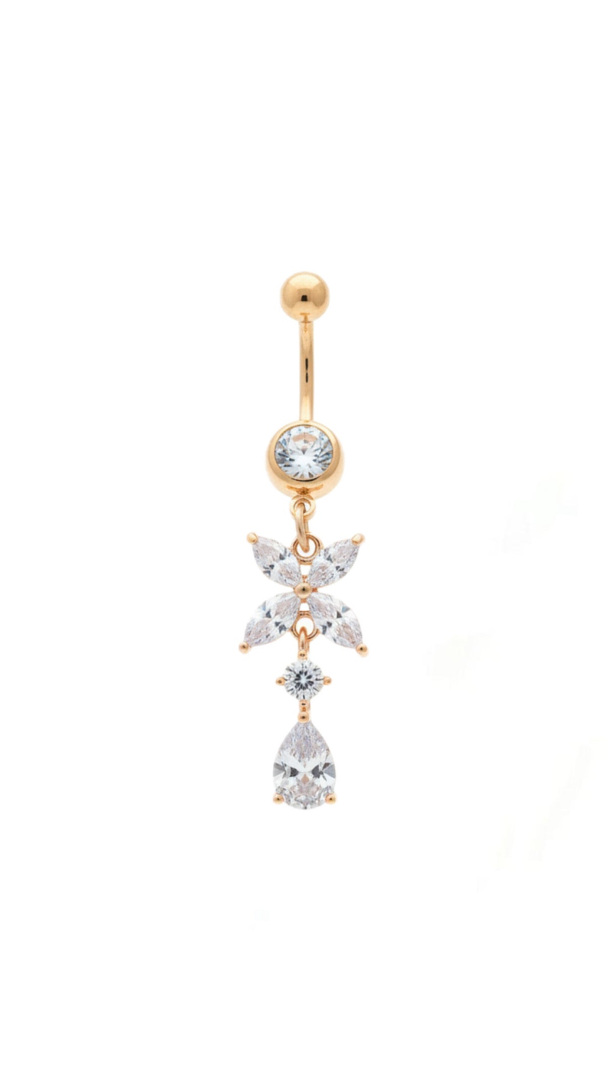 Butterflies Flower Belly Piercing