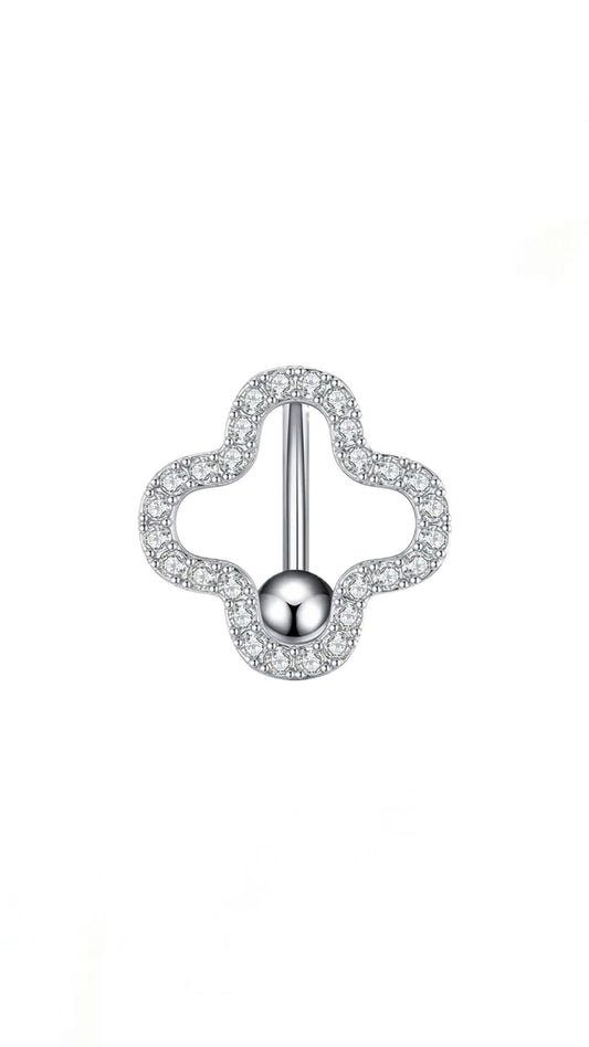 Flower Design Belly Piercing